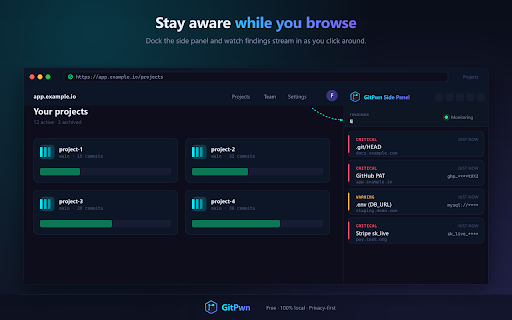 GitPwn :: Advanced detector for exposed .git/.svn/.hg repositories, leaked secrets and sensitive files on websites