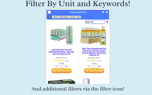 Unit Price Shopper :: Filters items on Amazon, Walmart, and Albertsons brand pages (Albertsons, Safeway, etc.) by unit price.