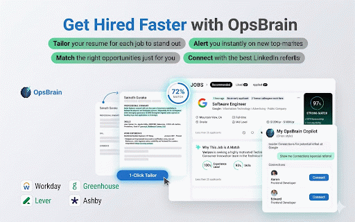 OpsBrain Autofill – Instant Job Applications, Job Match, AI Tailor Resume :: Fill job application forms with your resume data. Learns new questions and reuses answers.