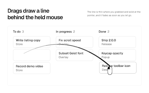 Show Clicks & Keystrokes on Screen – InputCast :: Shows mouse clicks, drags, scrolls, keystrokes and shortcuts on screen, for screen recordings, screencasts, demos and tutorials.