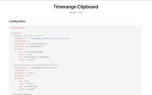Timerange Clipboard :: An extension that makes it easy to copy and paste time ranges in URLs between different web pages.