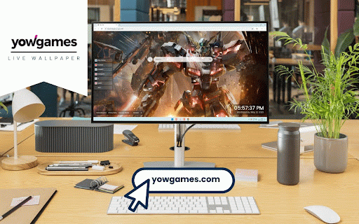 Gundam Fire Live Wallpaper :: Imposing Gundam mech with glowing red components emerging from battlefield amid explosions and debris.