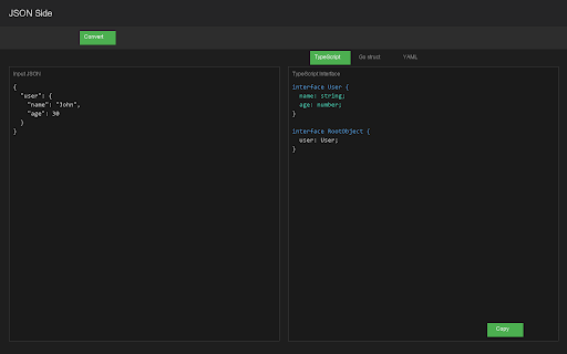 JSON Side - JSON Formatter & Tools :: A dedicated JSON toolkit - Format, compare, convert, and query JSON data. Right-click any JSON text to format instantly.