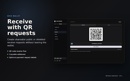 Dusk Wallet :: Crypto wallet for the Dusk network.