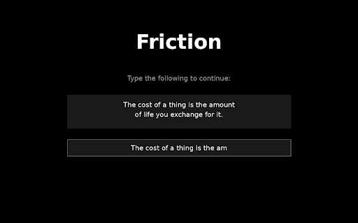 Friction :: Add intentional friction to break mindless browsing habits
