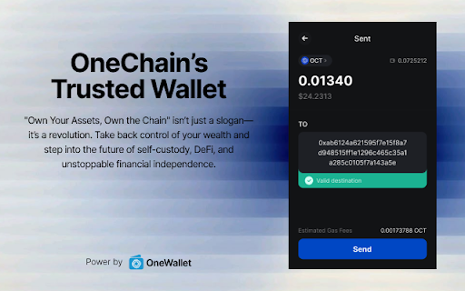 OneWallet :: oneWallet chrome extension