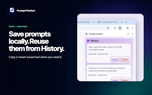 Prompt Perfect :: Refine drafts with Prompt Perfect, an AI prompt optimizer and prompt generator to improve, review, save and reuse text in AI chats.