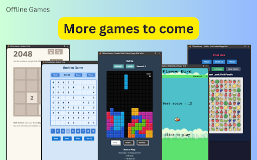 Offline Games - Classic Game Collection :: Play a growing collection of classic games in Chrome's side panel. No internet, accounts, ads, or tracking.