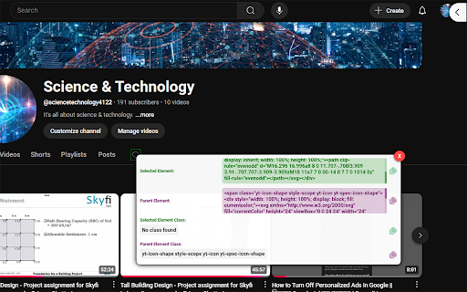 Peek Element :: Peek Element is a browser extension that allows you to view the HTML of any element on a webpage.