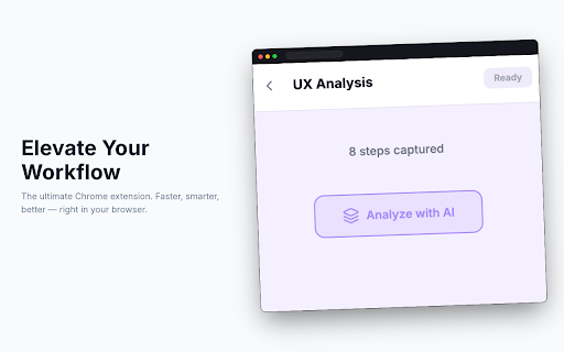UX Capture - AI Flow Analyzer :: Capture user flows and get AI-powered UX improvement suggestions instantly.
