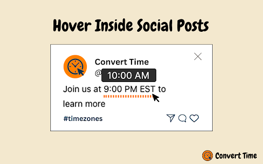 Convert Time :: Instantly convert times across 35+ timezones. Hover over any time like '2 PM PST' or '14:00 CET' to see it in your local time.
