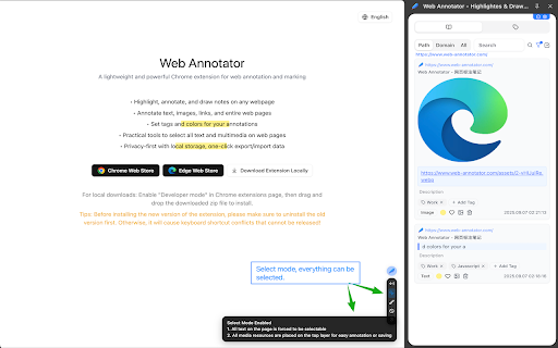 Web Annotator - Highlightes & Draw & Notes :: Take notes & highlights & draw directly on any webpage, it's free.