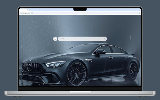 Mercedes GT 63 S Live Wallpaper :: The sleek black Mercedes GT 63 S cruises through a dark, rainy backdrop, enhancing its bold presence.