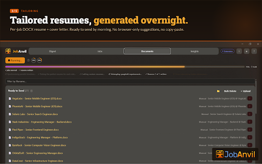 JobAnvil :: Capture job listings and sync your LinkedIn profile to JobAnvil.