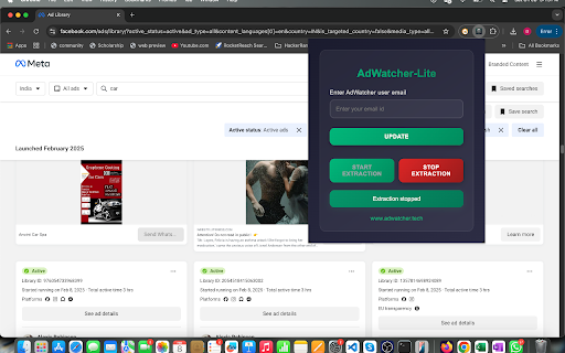 Ad Watcher :: Detects and logs POST requests to Facebook's GraphQL API that contain ad data.