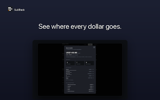 Subscription Tracker & Reminder - SubTrack :: Subscription tracker with renewal reminders. Track recurring payments & monthly spend. 100% local — no account, no bank linking.