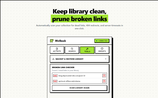 WeBook :: Automatically organizes bookmarks into smart folders.