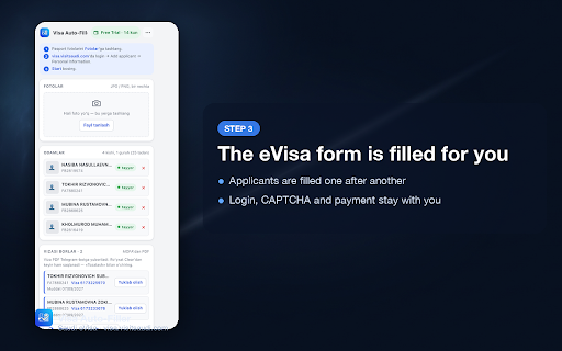 Visa Auto-Filler :: Fills the Saudi eVisa form on visa.visitsaudi.com from passport photos. You log in, solve CAPTCHA and pay yourself.