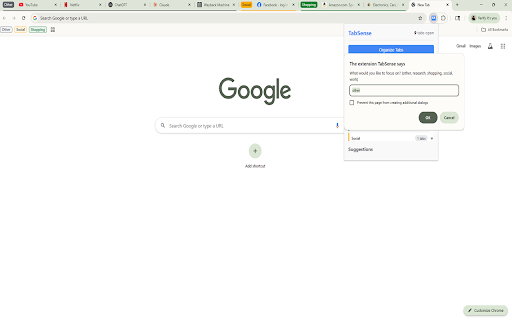TabSense :: Smart tab management and organization
