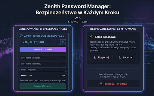 Zenith - Password Generator & Manager :: Secure password manager with generator and AES-256-GCM vault