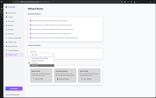 FormFilla :: Fills application forms (jobs, scholarships, admissions) from local JSON profile data. No AI, local-first.