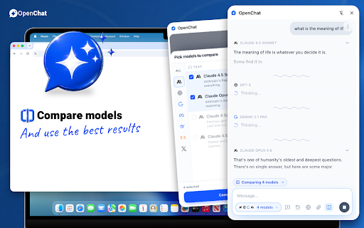 OpenChat :: Every AI model in your browser side panel. Chat with Claude, GPT, Gemini and more, anywhere.