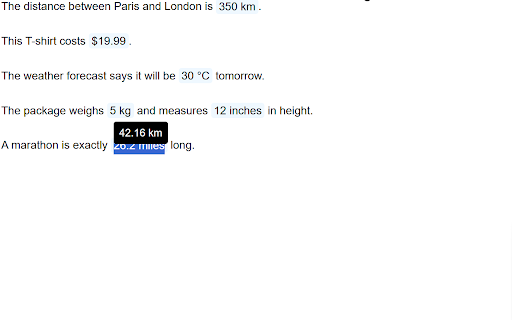 Hover Convert :: Convert units, currencies, and temperatures on any page. Highlight text to see instant results.