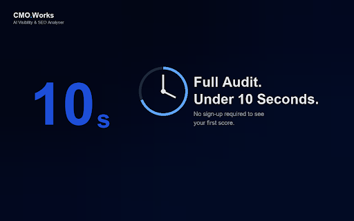 Free AI Visibility & SEO Analyser · CMO Works :: Score any webpage on SEO, AI Visibility (GEO/AEO), Trust and Conversion in 10 seconds. Free rule-by-rule audit + strategic analysis.