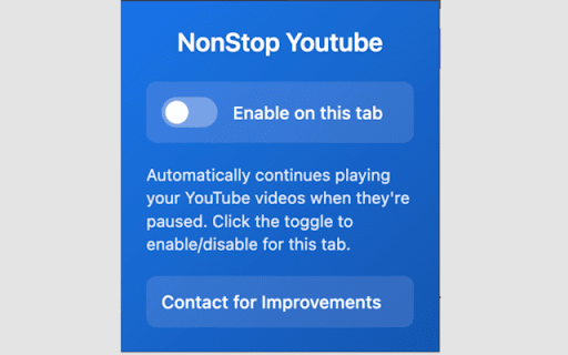 NonStop Youtube :: Automatically handles YouTube's 'Continue Watching' prompts to ensure uninterrupted video playback.