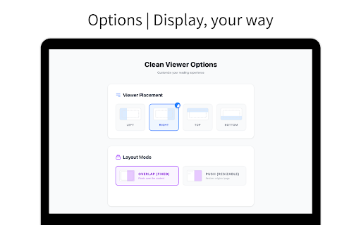 Clean Viewer :: A specialized reader that transforms web articles into a beautiful split-view with vertical and horizontal reading modes.