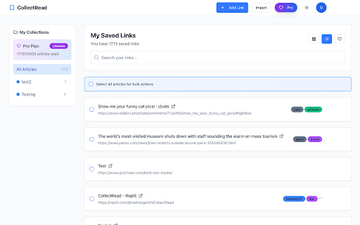 CollectRead - Save Articles Instantly :: Save articles to your CollectRead library with one click. The modern alternative to Pocket.