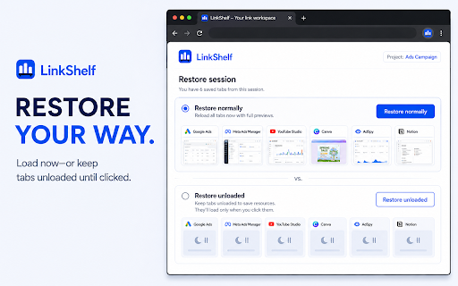 LinkShelf :: Park tabs, organize useful links, and return to them at the right time.