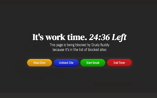 Study Buddy :: Pomodoro timer and website blocker for better focus sessions