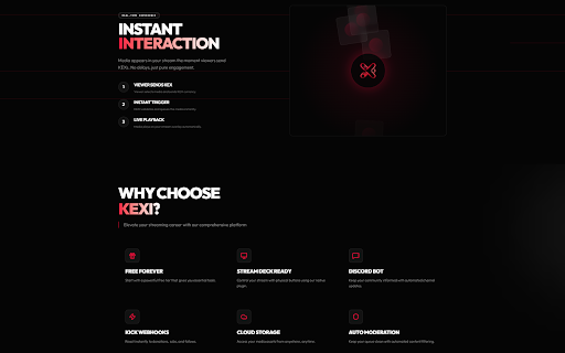 KEXI - Interactive Streaming Widget :: Send KEXs (videos, images, audio) to your favorite Kick streamers directly from their channel page