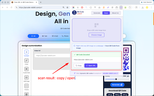 QR Code Generator & Scanner :: Beautiful styled QR code generator and QR Code Scanner on just right click.
