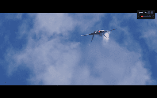 YouTube Speed Master :: A control panel with a slider to adjust YouTube video speed, which auto-hides when not in use. Can also use + and -