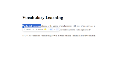 Vocabulary Builder :: Learn vocabulary with flashcards, spaced repetition, and context menu lookup