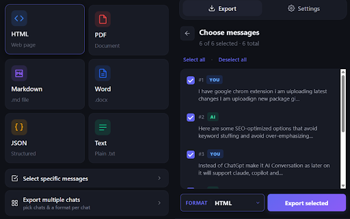 AI Conversation Saver :: Save and manage your AI conversations with a modern, fast, and easy-to-use interface.