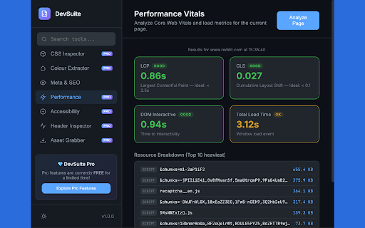DevSuite - 25+ Web Developer Tools & API Tester :: 25+ Local Web Developer Tools: API Tester, JSON Formatter, JWT Decoder, SVG Optimizer & more. Privacy-first, zero network calls.