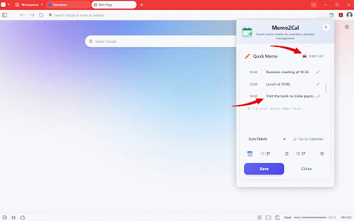 Memo2Cal - Memo to Calendar :: A memo habit assistant for smart memo and schedule management