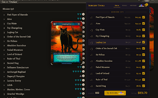 Sorcery Tools - TCGplayer Bridge :: One-click pricing and TCGplayer mass entry for Curiosa.io decklists