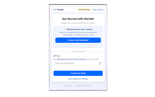 WasItAI :: This extension connects to your WasItAI account and lets you analyze images you encounter while browsing.