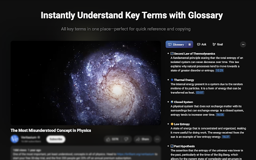 TLDW: AI-Powered YouTube Video Summarizer :: Dive deeper into any YouTube video with customized AI summaries and responses designed to align with your individual goals.