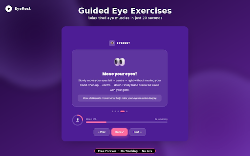 EyeRest – 20-20-20 Eye Rule :: Protect your eyes with the 20-20-20 rule: every 20 minutes, look 20 feet away for 20 seconds.