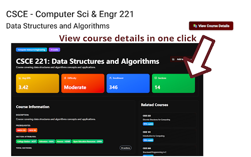 Aggie Schedule Builder Plus :: Enhances the Texas A&M course registration interface with a modern, user-friendly design