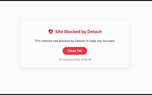 Detach Site Blocker :: Blocks the unwanted sites and boosts your productivity.