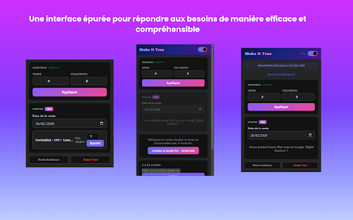 Make It True - Dashboard Data Simulator :: Simulez et injectez des données personnalisées dans vos graphiques Beacon en temps réel pour vos démos et tests QA.