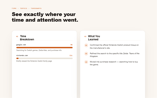 Brief :: Your daily browser activity, summarized.