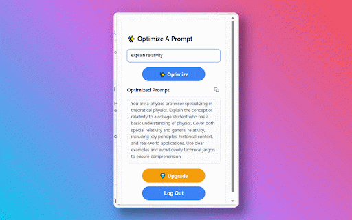 MetaPrompt - AI Prompt Engineer & Optimizer for ChatGPT & Claude :: Transform unclear questions into expert prompts. Get better AI responses from ChatGPT and Claude with one click.