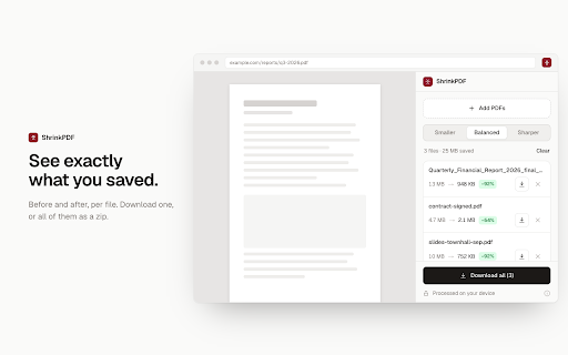 Shrink PDF Size :: Easily Shrink PDF Size of any document without compromising quality. Compress and reduce PDF documents securely with a few clicks.